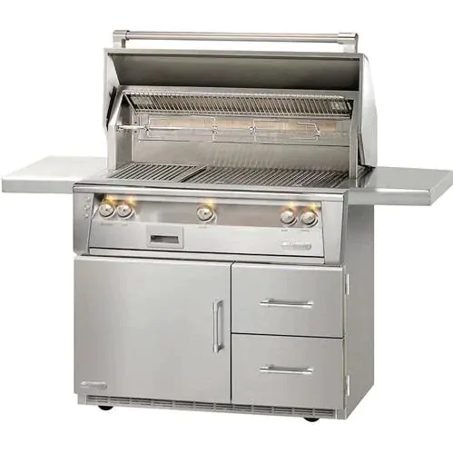 Alfresco ALXE 42-Inch Freestanding Natural Gas Grill On Refrigerated Cart