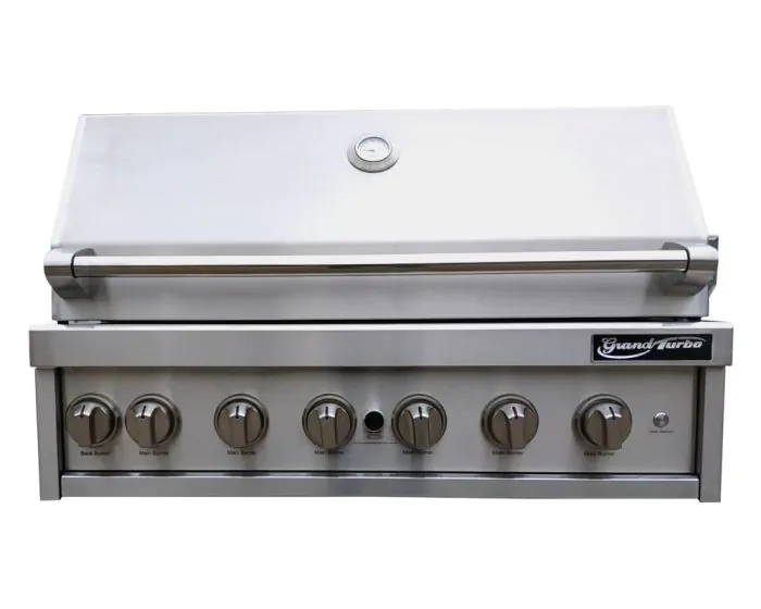 Barbeques Galore 32-inch Turbo Charcoal Built-In Stainless Steel BBQ Grill