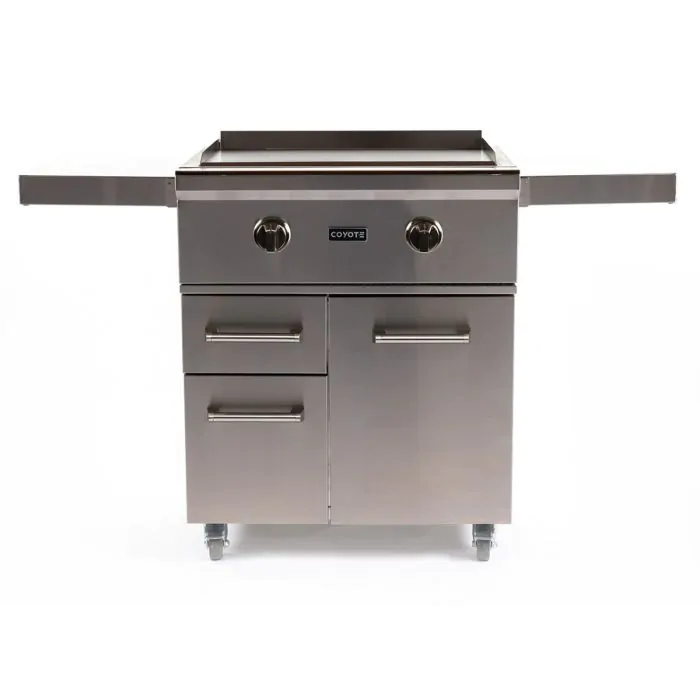 Coyote 30-Inch Flat Top Freestanding Stainless Steel Gas Grill
